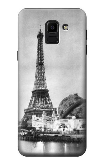 S2350 Old Paris Eiffel Tower Etui Coque Housse pour Samsung Galaxy J6 (2018)