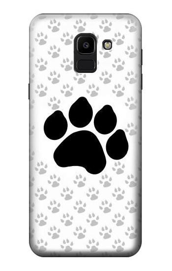 S2355 Paw Foot Print Etui Coque Housse pour Samsung Galaxy J6 (2018)