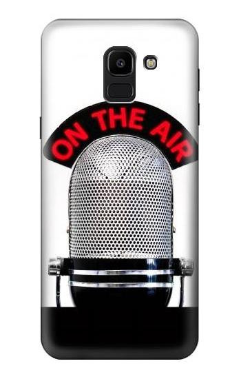 S2381 Vintage Radio Microphone On The Air Etui Coque Housse pour Samsung Galaxy J6 (2018)