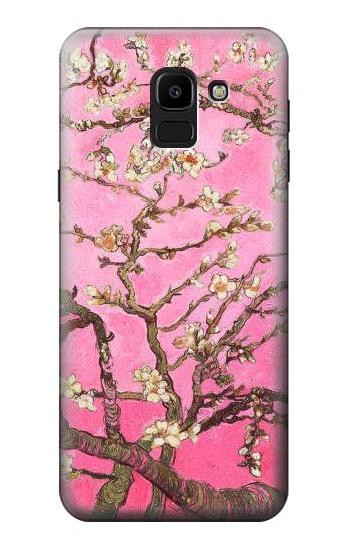 S2449 Pink Blossoming Almond Tree Van Gogh Etui Coque Housse pour Samsung Galaxy J6 (2018)