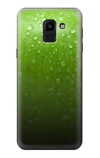 S2475 Green Apple Texture Seamless Etui Coque Housse pour Samsung Galaxy J6 (2018)