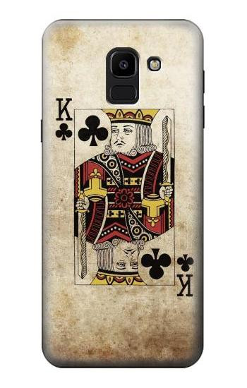S2528 Poker King Card Etui Coque Housse pour Samsung Galaxy J6 (2018)