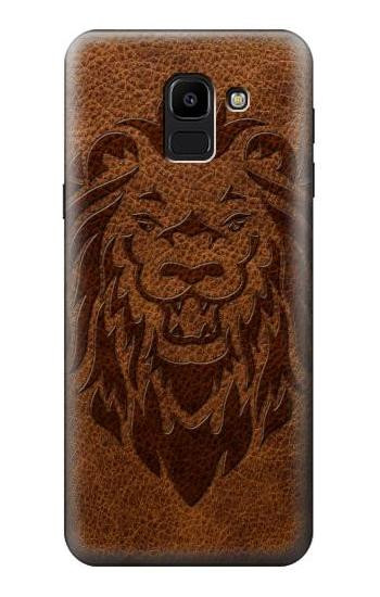 S2529 Leo Zodiac Tattoo Brown Graphic Print Etui Coque Housse pour Samsung Galaxy J6 (2018)