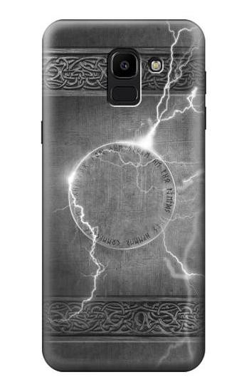 S2533 Thor Thunder Strike Hammer Etui Coque Housse pour Samsung Galaxy J6 (2018)