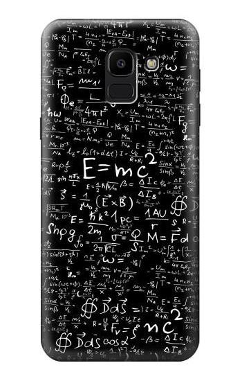 S2574 Mathematics Physics Blackboard Equation Etui Coque Housse pour Samsung Galaxy J6 (2018)