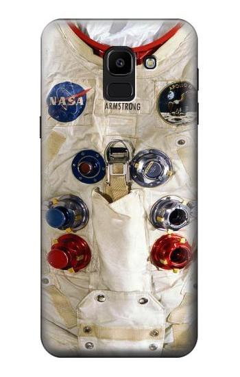 S2639 Neil Armstrong White Astronaut Space Suit Etui Coque Housse pour Samsung Galaxy J6 (2018)