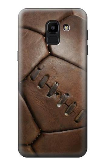 S2661 Leather Soccer Football Graphic Etui Coque Housse pour Samsung Galaxy J6 (2018)