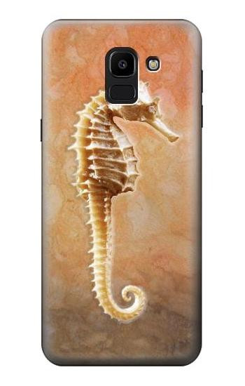 S2674 Seahorse Skeleton Fossil Etui Coque Housse pour Samsung Galaxy J6 (2018)