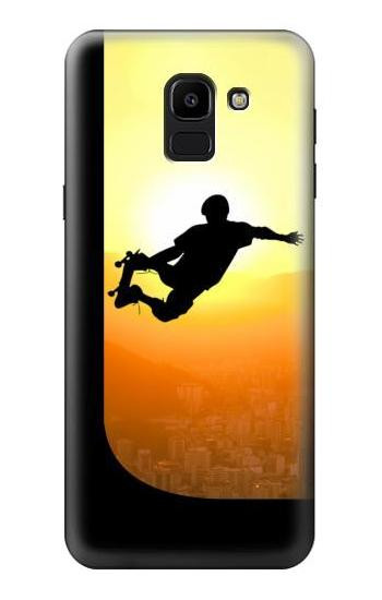 S2676 Extreme Skateboard Sunset Etui Coque Housse pour Samsung Galaxy J6 (2018)
