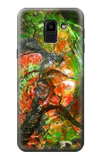 S2694 Ammonite Fossil Etui Coque Housse pour Samsung Galaxy J6 (2018)