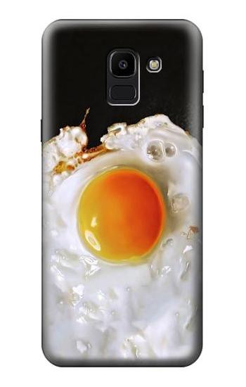 S2695 Fried Egg Etui Coque Housse pour Samsung Galaxy J6 (2018)