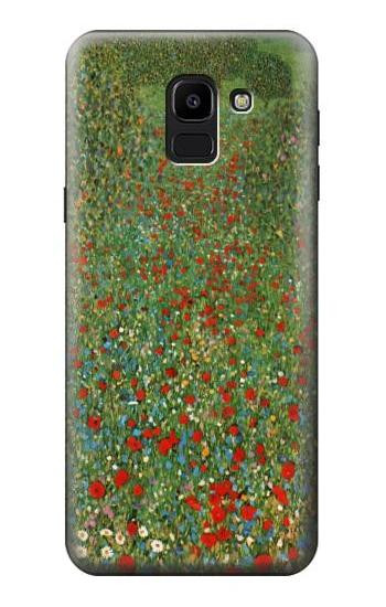 S2872 Gustav Klimt Poppy Field Etui Coque Housse pour Samsung Galaxy J6 (2018)