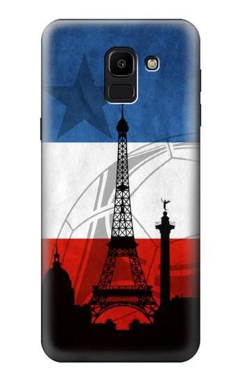 S2980 France Football Soccer Euro 2016 Etui Coque Housse pour Samsung Galaxy J6 (2018)