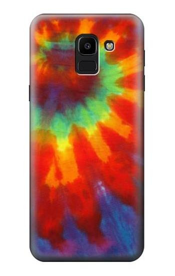 S2985 Colorful Tie Dye Texture Etui Coque Housse pour Samsung Galaxy J6 (2018)