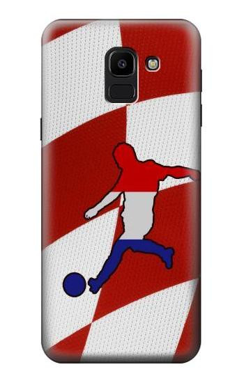 S2993 Croatia Football Soccer Euro 2016 Etui Coque Housse pour Samsung Galaxy J6 (2018)