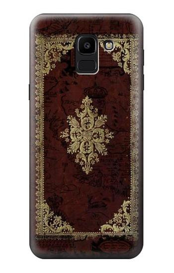 S3014 Vintage Map Book Cover Etui Coque Housse pour Samsung Galaxy J6 (2018)