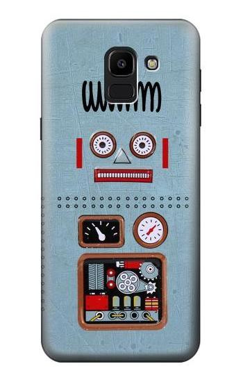 S3040 Retro Robot Toy Etui Coque Housse pour Samsung Galaxy J6 (2018)