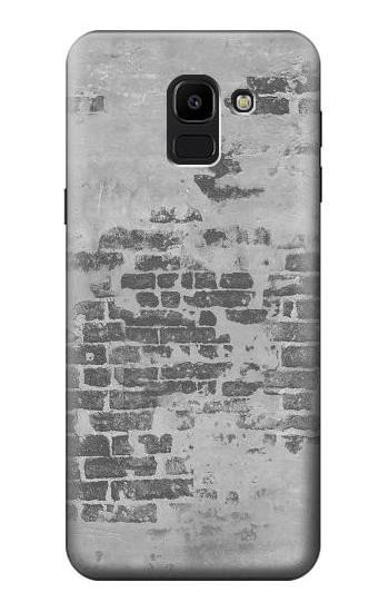 S3093 Old Brick Wall Etui Coque Housse pour Samsung Galaxy J6 (2018)
