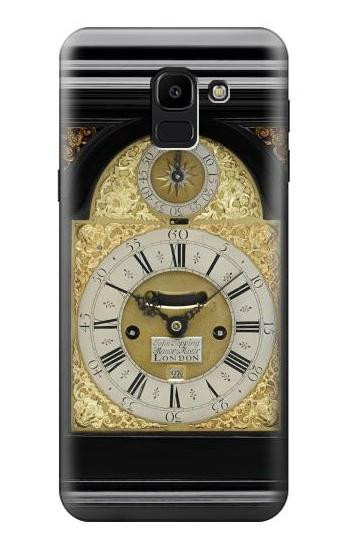 S3144 Antique Bracket Clock Etui Coque Housse pour Samsung Galaxy J6 (2018)