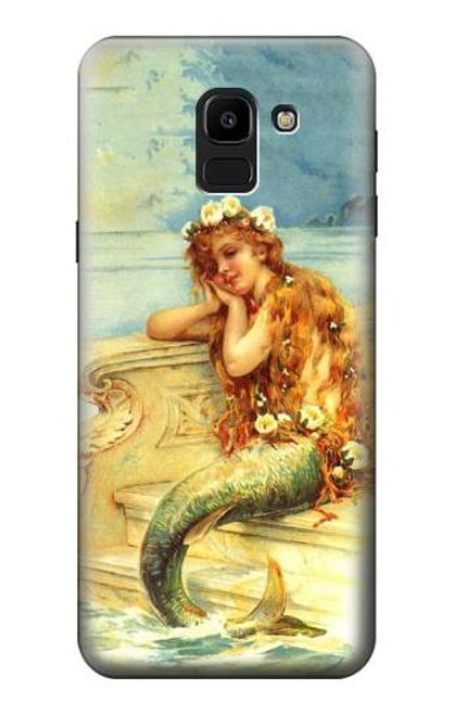 S3184 Little Mermaid Painting Etui Coque Housse pour Samsung Galaxy J6 (2018)