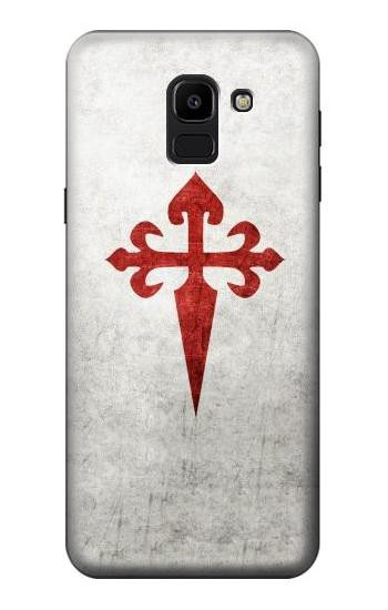 S3200 Order of Santiago Cross of Saint James Etui Coque Housse pour Samsung Galaxy J6 (2018)