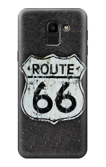 S3207 Route 66 Sign Etui Coque Housse pour Samsung Galaxy J6 (2018)