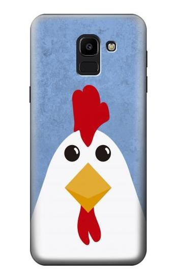 S3254 Chicken Cartoon Etui Coque Housse pour Samsung Galaxy J6 (2018)