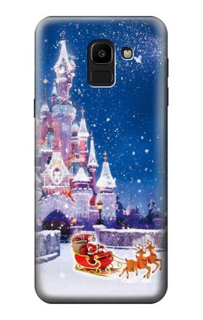 S3282 Santa Xmas Castle Etui Coque Housse pour Samsung Galaxy J6 (2018)