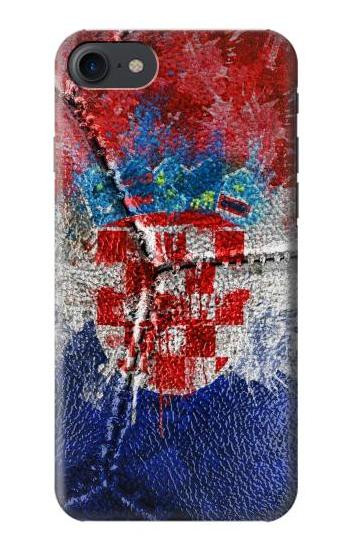 S3313 Croatia Flag Vintage Football Graphic Etui Coque Housse pour iPhone 7, iPhone 8