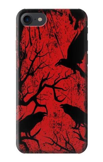 S3325 Crow Black Blood Tree Etui Coque Housse pour iPhone 7, iPhone 8