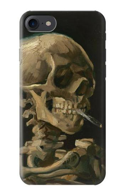 S3358 Vincent Van Gogh Skeleton Cigarette Etui Coque Housse pour iPhone 7, iPhone 8