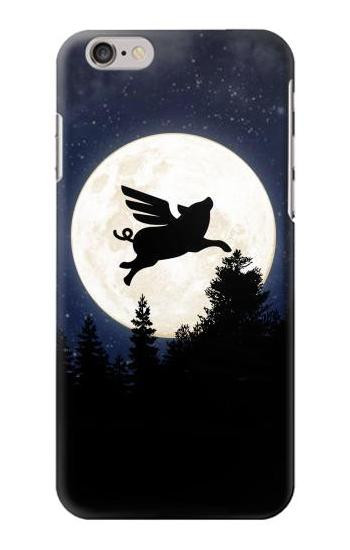 S3289 Flying Pig Full Moon Night Etui Coque Housse pour iPhone 6 6S
