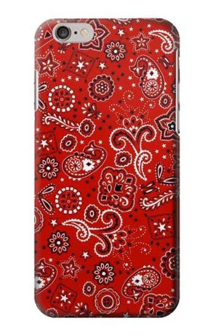 S3354 Red Classic Bandana Etui Coque Housse pour iPhone 6 6S