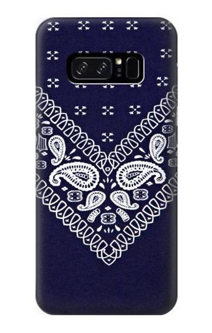 S3357 Navy Blue Bandana Pattern Etui Coque Housse pour Note 8 Samsung Galaxy Note8