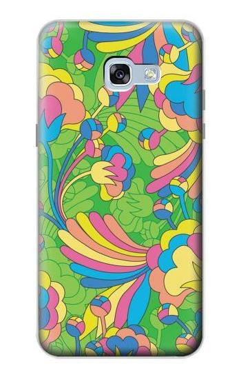 S3273 Flower Line Art Pattern Etui Coque Housse pour Samsung Galaxy A5 (2017)