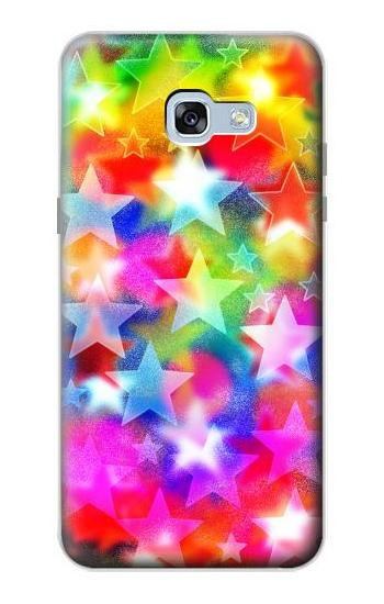 S3292 Colourful Disco Star Etui Coque Housse pour Samsung Galaxy A5 (2017)