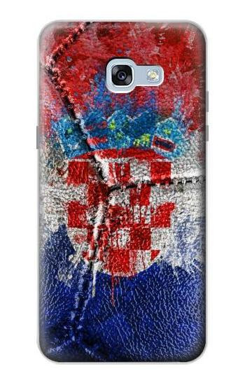 S3313 Croatia Flag Vintage Football Graphic Etui Coque Housse pour Samsung Galaxy A5 (2017)