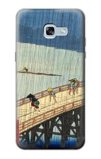 S3347 Utagawa Hiroshige Sudden shower Etui Coque Housse pour Samsung Galaxy A5 (2017)