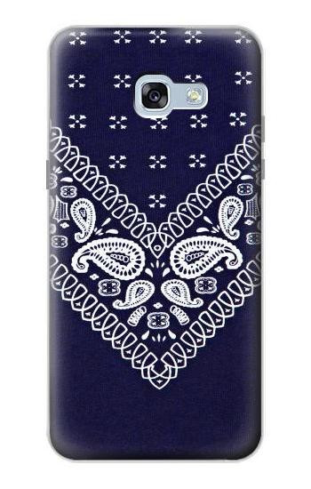S3357 Navy Blue Bandana Pattern Etui Coque Housse pour Samsung Galaxy A5 (2017)