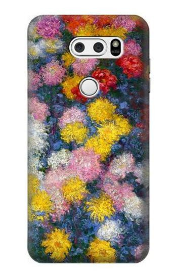 S3342 Claude Monet Chrysanthemums Etui Coque Housse pour LG V30, LG V30 Plus, LG V30S ThinQ, LG V35, LG V35 ThinQ