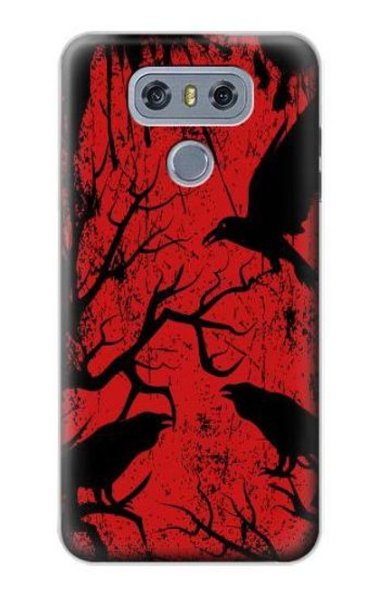 S3325 Crow Black Blood Tree Etui Coque Housse pour LG G6