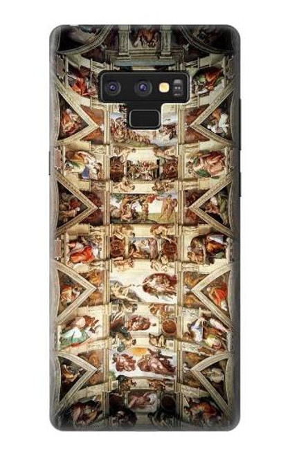 S0177 Michelangelo Chapel ceiling Etui Coque Housse pour Note 9 Samsung Galaxy Note9
