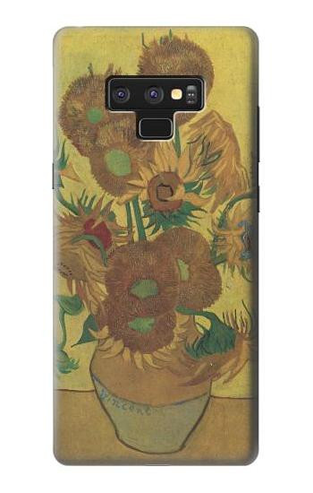 S0214 Van Gogh Vase Fifteen Sunflowers Etui Coque Housse pour Note 9 Samsung Galaxy Note9