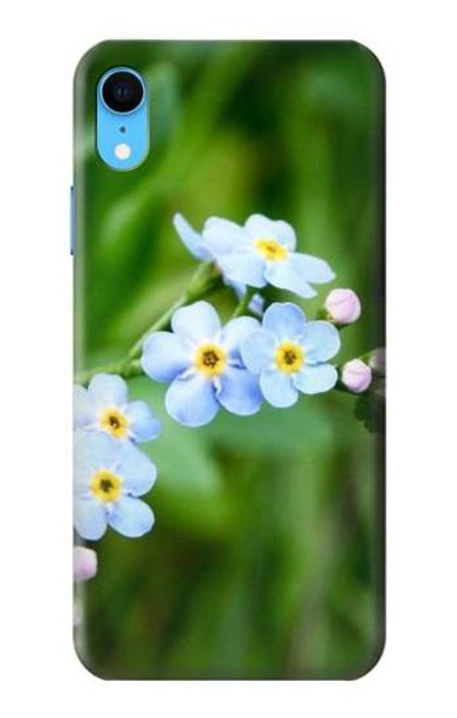 S1818 Forget Me Not Etui Coque Housse pour iPhone XR