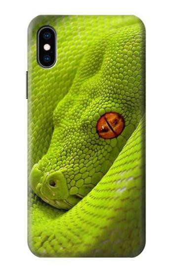 S0785 Green Snake Etui Coque Housse pour iPhone X, iPhone XS
