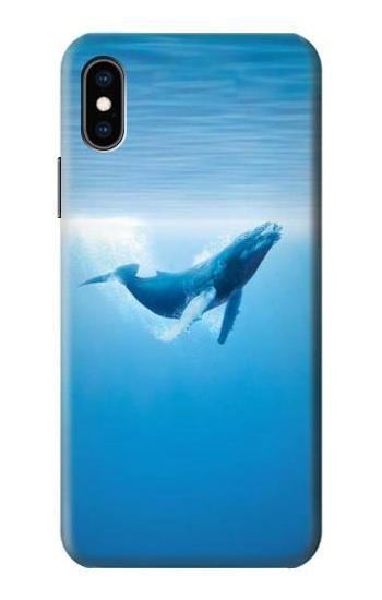 S0843 Blue Whale Etui Coque Housse pour iPhone X, iPhone XS