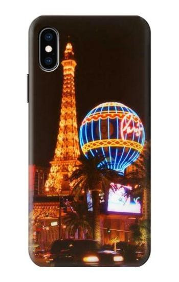 S0893 Las Vegas Etui Coque Housse pour iPhone X, iPhone XS