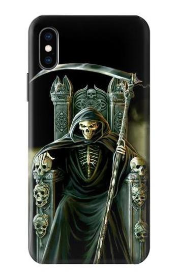 S1024 Grim Reaper Skeleton King Etui Coque Housse pour iPhone X, iPhone XS