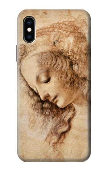 S1045 Leonardo da Vinci Woman's Head Etui Coque Housse pour iPhone X, iPhone XS
