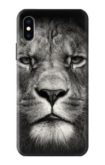 S1352 Lion Face Etui Coque Housse pour iPhone X, iPhone XS
